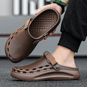 Quick-Dry EVA Solid Color Mens Sandals Fashion Trendy Lightweight Outdoor Travel Essentials Beach Shoes Casual Men’s Slippers