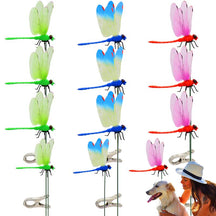 Outdoor Fake Dragonfly Rod Clip, Garden Metal Dragonfly Clip. Natural Organic Concept, 3D Dragonfly Garden Decoration, Creative Home Accessories
