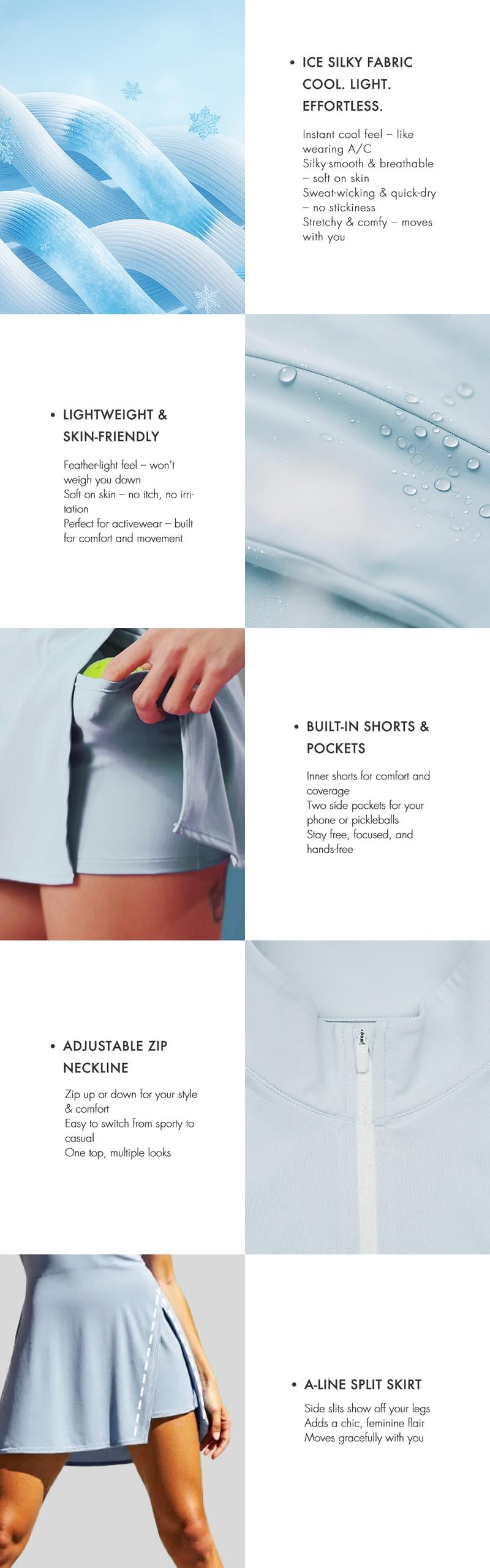 Women's Comfortable Stand Collar Pickleball Dress with Shorts Sleeveless Split Hem Clothing Quick-Dry Workout Athletic Dress with Pockets for Tennis Yoga Golf Activewear Sport