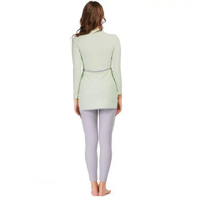 New Muslim Swimwear Women Modest Patchwork Hijab Long Sleeves Sport Swimsuit 3pcs Islamic Burkinis Wear Bathing Suit