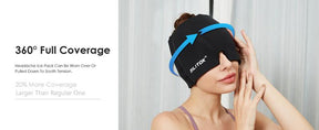 Migraine Headache Cap, Gel lce Head Wrap for Tension and Stress.Suitable for Home breaks, before sleep, office