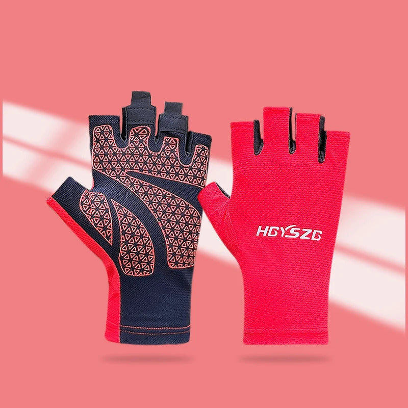 Summer Cycling Gloves Fingerless Fitness Fishing Women Men Spring Gym Breathable Non-slip Yoga Elastic Sport Bicycle Gloves