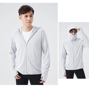 Summer Women Men Fishing Shirt UV Proof Coat Quick Dry Thin Sunscreen UPF50+ Outwear Hooded Cycling Beach Clothes