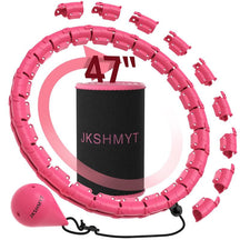 Weighted Hula Circle for Adults, Infinity Hoop Fit Plus Size 47 Inch/120cm, Include 24 Detachable Links and Waist Trainer for Women, Home Workout Equipment, Exercise Equipment, Home Training Equipment