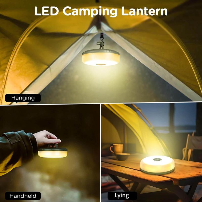 Camping String Lights, 4 in 1 Quick Storage 32.8FT Rechargeable Retractable String Lights with 8 Lighting Modes, Waterproof Emergency Light Outdoor Led Bulbs Lamp