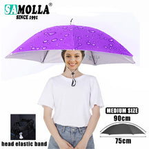 Portable Rain Umbrella Hat Army Green Foldable Outdoor Pesca Sun Shade Waterproof Camping Fishing Headwear Cap Beach Head Hats