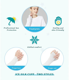 4 Pairs Cycling Arm Summer Ice Cloth Cycling Sleeves Sun Protection Unisex Breathable Running Volleyball Sleeves Outdoor