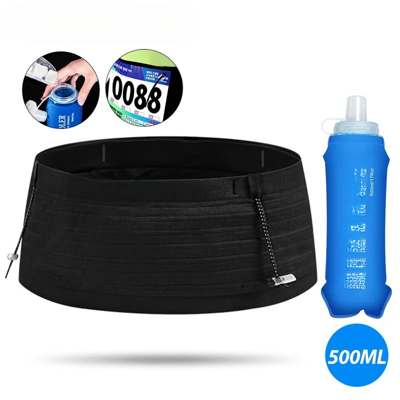 Elastic Sports Waist Bag Pack Running Race Number Belt Triathlon Marathon Race Cycling Mountaineering Phone Waist Bag