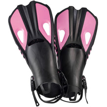 Swim Flippers Short Diving Frog Shoes Duck Webs Adjustable Silicone Travel Size Open Heel Adult Men Women Youth Kid