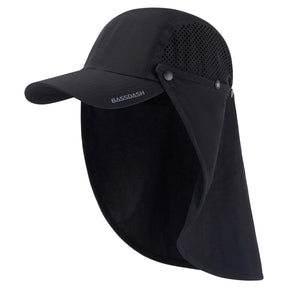 50+ Foldable Fishing Hat Baseball Cap with Removable Neck Flap Portable for Men Women Golf Hiking