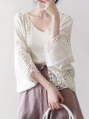 Women's Plain Cover Up Top, Casual Open Front Cover Up Top for Beach Vacation Holiday, Ladies Clothes for All Seasons, Beach Outdoor Wear