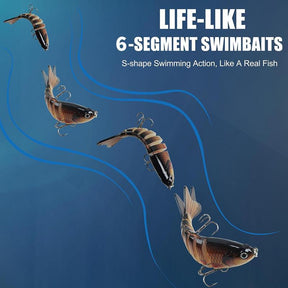 5 Pieces/set Fishing Lures Set Multi Segments Jointed Hard Bait 3.9in/0.56oz,Bionic Hard Fishing Bait Suitable for Fresh Water and Saltwater,Sinking Lifelike Swimbait Outdoor Fishing Equipment for Dealsforyoudays Perfect for Beginners