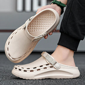 Quick-Dry EVA Solid Color Mens Sandals Fashion Trendy Lightweight Outdoor Travel Essentials Beach Shoes Casual Men’s Slippers