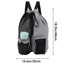 Swim Bag Mesh Drawstring Backpack with Wet Pocket Beach Backpack Swimming Sports Bag for School Swimming Beach Storage Bags