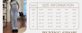 Yoga Women's two-piece casual wear slim fit short sleeved top, low waist bell bottom pants tight pants set, yoga sportswear set, yoga suit, sportswear, slim fit set, fitness set, pajamas set   tracksuits men Loungewear Womenswear Outfit