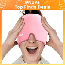 Migraine Headache Cap, Gel lce Head Wrap for Tension and Stress.Suitable for Home breaks, before sleep, office