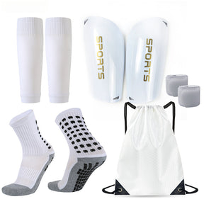 Elite Soccer Bundle - Grip Sock, Shin Guards, Pre-Cut Sock Sleeves, and Shin Guard Straps Bundle – Essential Equipment for Futbol Players