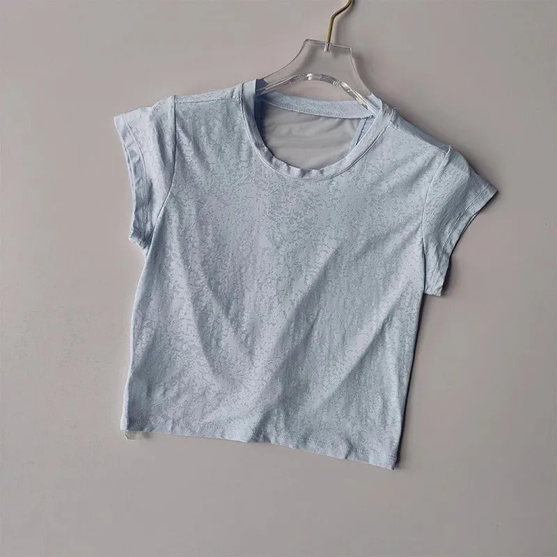Woman Sports Shirt Short Sleeve Yoga Top Mesh T-Shirts Women Fitness Shirt Sportswear Breathable Workout top Loose Gym Clothes