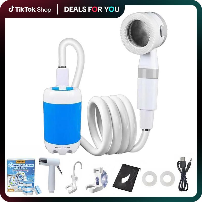 Outdoor Shower, Portable Shower for Camping, Compact Handheld Rechargeable Shower, Gentle Shower Stream，shower pump, pet Shower,outdoor car washing dealsforyoudays