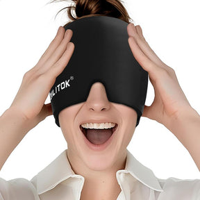 Migraine Headache Cap, Gel lce Head Wrap for Tension and Stress.Suitable for Home breaks, before sleep, office