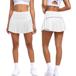 Womens Pleated Sports Skirt High Waisted Tennis Golf Skort Summer Mini Casual Girls Skirt Workout Athletic Skorts with Pockets for Ladies Summer Sportswear