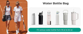 Water Bottle Holder Bag with Strap, 40/32 oz Gym Accessories with Phone Pocket, Sling Bag Purses for Women Drinkware Tumble