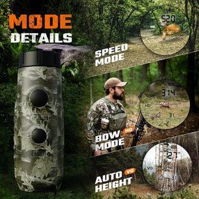 Hunting Rangefinder PF2E Precision Rangefinder, ±0.5yd Accuracy, 656Y Laser Range Finder,6X Magnification,Rain & Fog,bow Mode, Measuring speed,0.3s Instant Measurement,for Hunting & Golr rangefinder,Gift,Outdoor Surveying & Mapping