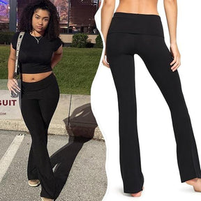 Yoga Women's two-piece casual wear slim fit short sleeved top, low waist bell bottom pants tight pants set, yoga sportswear set, yoga suit, sportswear, slim fit set, fitness set, pajamas set   tracksuits men Loungewear Womenswear Outfit