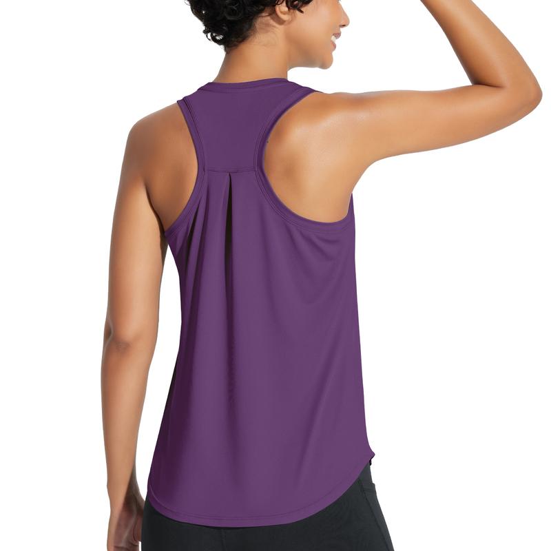 2025 Women's Workout Tank Top Racerback Tops Sleeveless Running Shirts Golf Outfits Loose Fit Yoga Athletic Gym Sports Tennis Workout Top Casual Lounge Everyday Wear