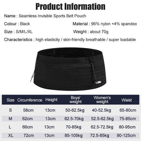 Elastic Sports Waist Bag Pack Running Race Number Belt Triathlon Marathon Race Cycling Mountaineering Phone Waist Bag