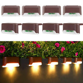 8-Pack Solar Deck Lights – Waterproof Outdoor LED Step Lights, Warm White, Auto On/Off, Easy Install for Patio, Stairs, Fence, Garden Landscape Lighting
