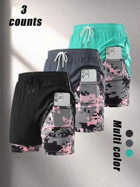 Women's Camo Print Gym Shorts, Breathable Comfortable Quick Drying Skinny Shorts, Ladies Sportswear for Indoor Outdoor Wear, Bottom