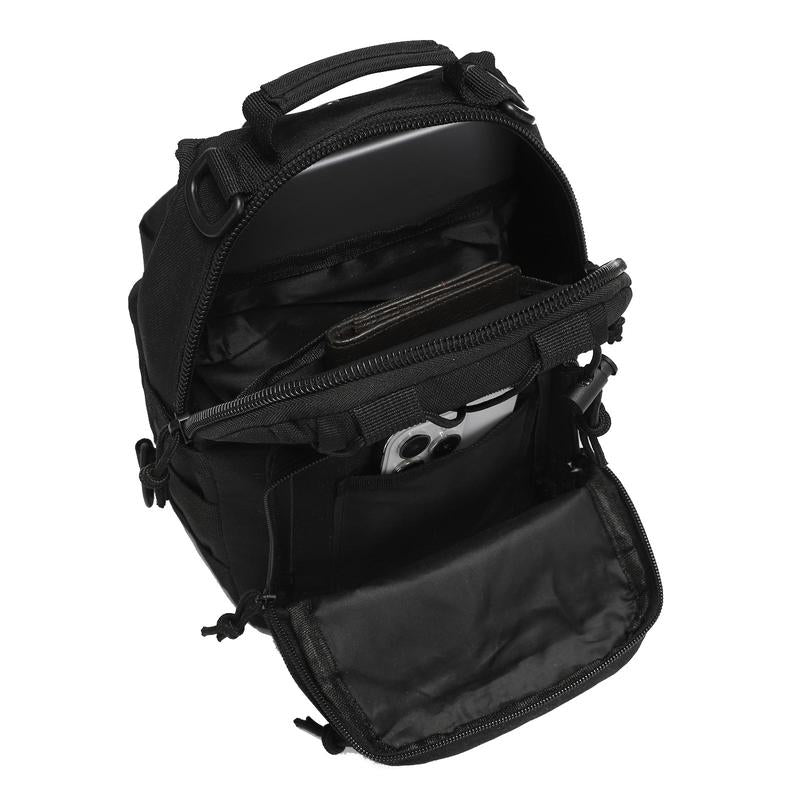 Tactical Compact EDC Shoulder Sling Bag for Men - Crossbody and Chest Pack for Travel, Camping, Trekking, Outdoor Sports - Adjustable Multifunction Durable dealsforyoudays