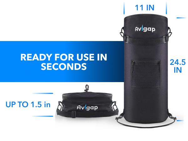 Boat Trash Can, 100% Odor & Leak Resistant, Portable, Reusable, 10-13 Gal Garbage Bag Snaps Inside, Easy to Install & Clean, Fishing, Sandbar, Kayak, Pontoon Boat Accessories Black