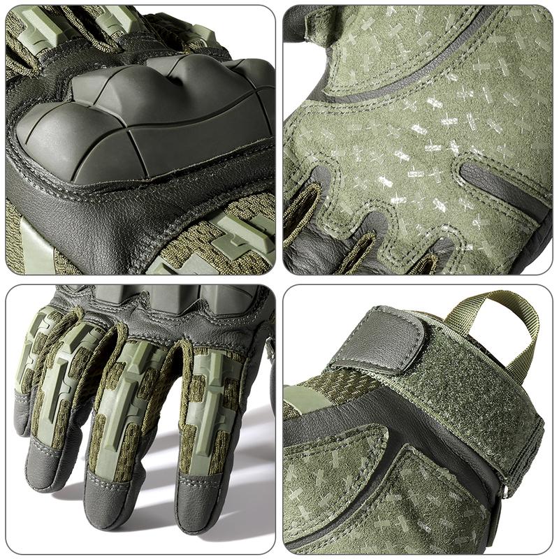 Outdoor Tactical Windproof Sports Gloves, High Sensitivity Touch Screen Pu Leather Outdoor Mountaineering Training Hunting Cycling Gloves, Men Gifts Ideas, Gift for Boyfriend Husband, Gym Accessories, Hobbies Ideas, Motorcycle Riding Gloves