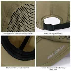 50+ Foldable Fishing Hat Baseball Cap with Removable Neck Flap Portable for Men Women Golf Hiking