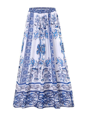 Three-piece Set Women's Floral Print Swimsuit Set, Boho Fashion Layered Ruffle Trim Swim Top & Swim Panty & Cover Up Skirt Set, Three-piece Swimwear for Beach Holiday Vacation, Bikini Sets, Modest Swimming Wear, Bathing Suits, Bikinis Sets