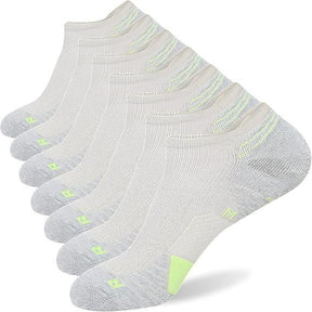 Men's Colorblock Striped Print Ankle Socks,7 Pairs ,Casual Moisture Wicking Low Cut Socks,Soft Comfy Breathable Socks for all Athletic Running