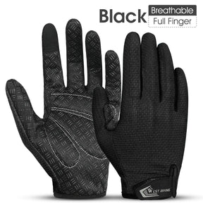BIKING Summer Cycling Gloves Full Finger MTB Bike Gloves Touch Screen Non Slip Silicone Palm Driving Riding Gloves