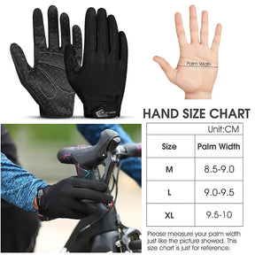 BIKING Summer Cycling Gloves Full Finger MTB Bike Gloves Touch Screen Non Slip Silicone Palm Driving Riding Gloves