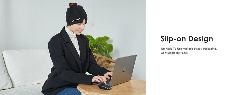 Migraine Headache Cap, Gel lce Head Wrap for Tension and Stress.Suitable for Home breaks, before sleep, office