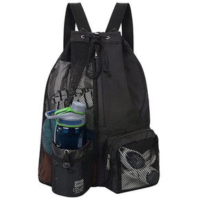 Swim Bag Mesh Drawstring Backpack with Wet Pocket Beach Backpack Swimming Sports Bag for School Swimming Beach Storage Bags