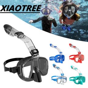 Underwater Snorkeling Half face Face Children Swimming Mask Set Scuba Diving Respirator Masks Anti Fog Safe Breathing for Adult
