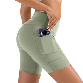 Women Sports Short Yoga Shorts High Waist Breathable Soft Fitness Tight Women Yoga Legging Shorts Cycling Athletic Gym Shorts