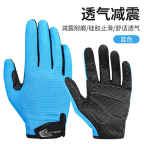 BIKING Summer Cycling Gloves Full Finger MTB Bike Gloves Touch Screen Non Slip Silicone Palm Driving Riding Gloves