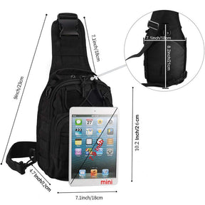 Tactical Compact EDC Shoulder Sling Bag for Men - Crossbody and Chest Pack for Travel, Camping, Trekking, Outdoor Sports - Adjustable Multifunction Durable dealsforyoudays