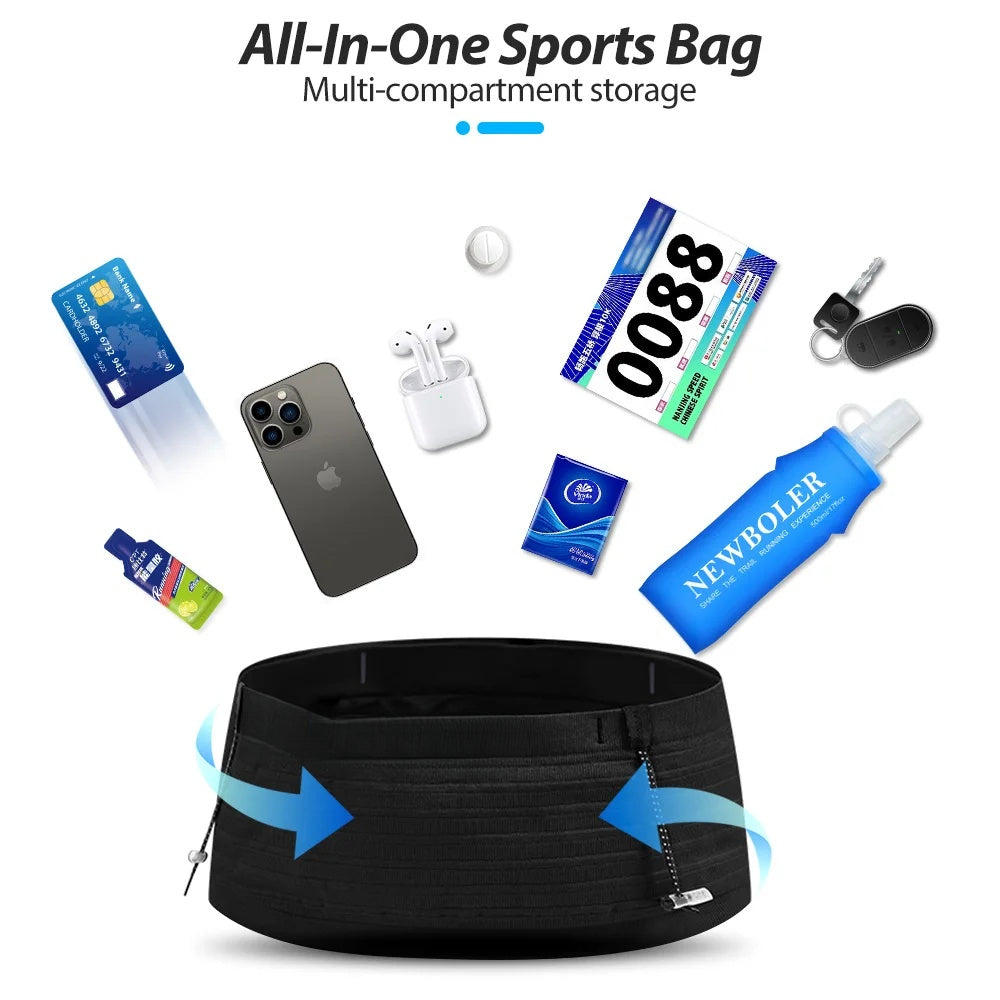 Elastic Sports Waist Bag Pack Running Race Number Belt Triathlon Marathon Race Cycling Mountaineering Phone Waist Bag