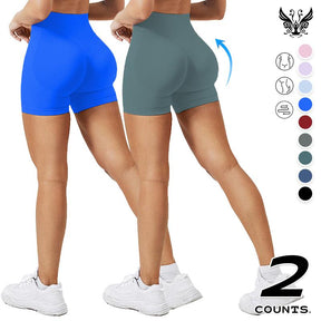 High WaistedBand High-Waisted Seamless Workout Shorts for Women Scrunch Butt Lifting Design Compression Fit Stretchy Breathable Fabric Perfect for Gym Yoga Running or Casual Activewear Sculpt Your Curves and Move with Comfort and Confidence All Day Long