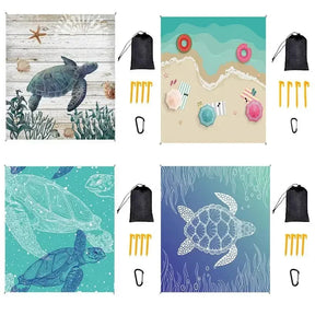 Waterproof Beach Mat Sandproof Travel Mat Portable Lightweight Folding Camping Supplies for Outdoor Camping Hiking Picnic