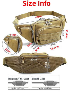 Outdoor Hiking  Waist Running Sports Functional Cycling Bum Multi-functional Tool Shoulder Tactical Waist Pack